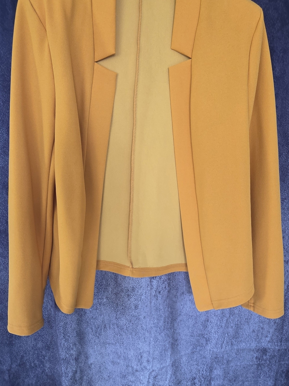 Mustard Open-Front Women's Blazer Jacket